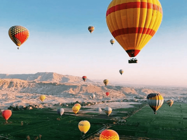 Luxor Hot Air Balloon Activity sunrise over West Bank
