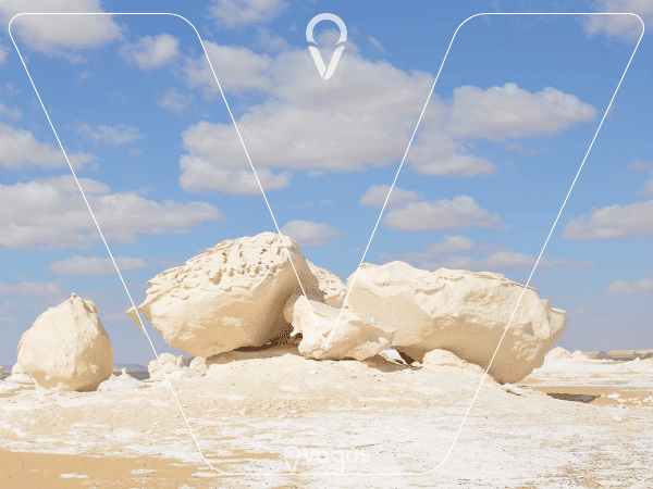 The Crystal Mountain and the white desert